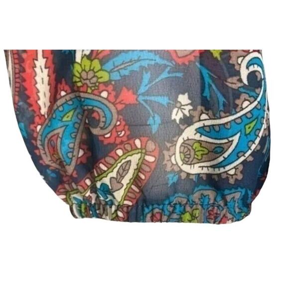 Flying Tomato Small Dirndl Dress Dark Floral Paisley Embroidered Whimsygoth - Picture 10 of 13